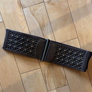 Brown Wide Statement Belt